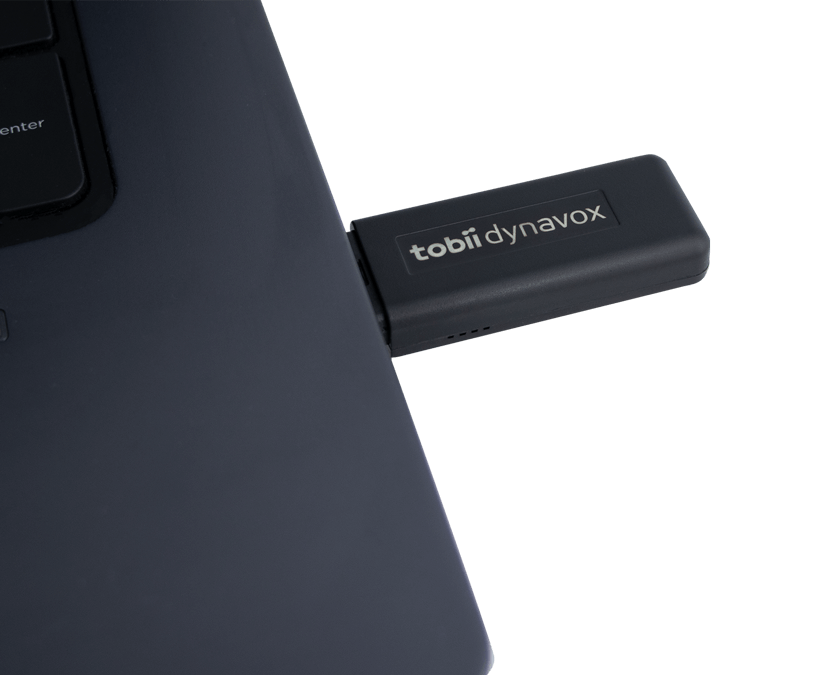 Tobii Dynavox AccessIT plugged into laptop