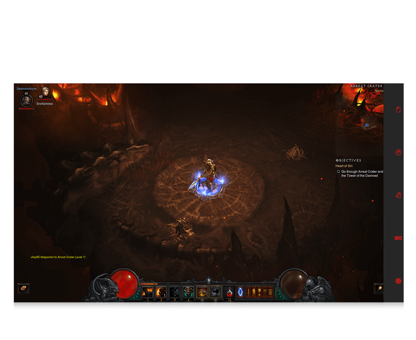 Diablo 3 for eye gaze game character playing screenshot