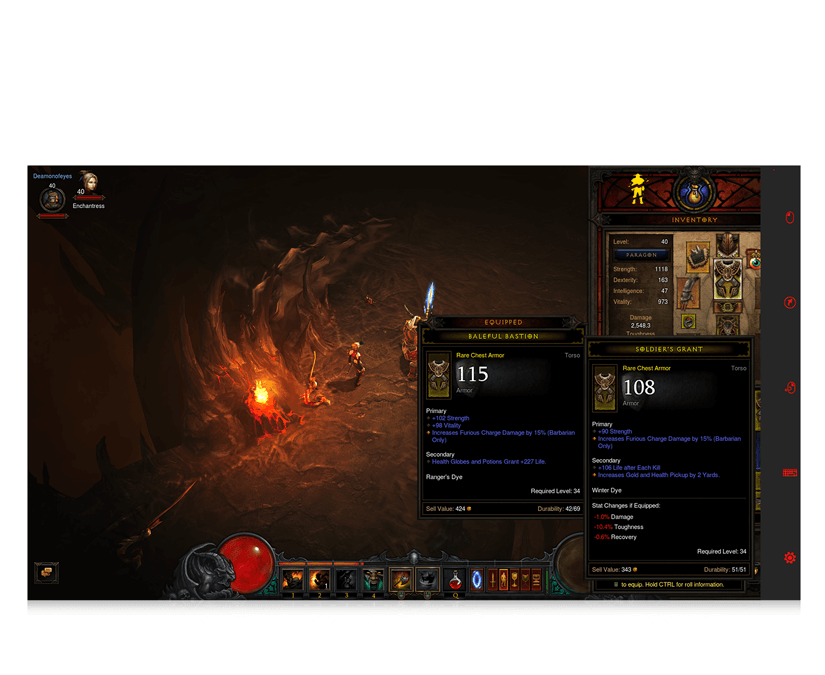 Diablo 3 for eye gaze game multi player point set up screenshot