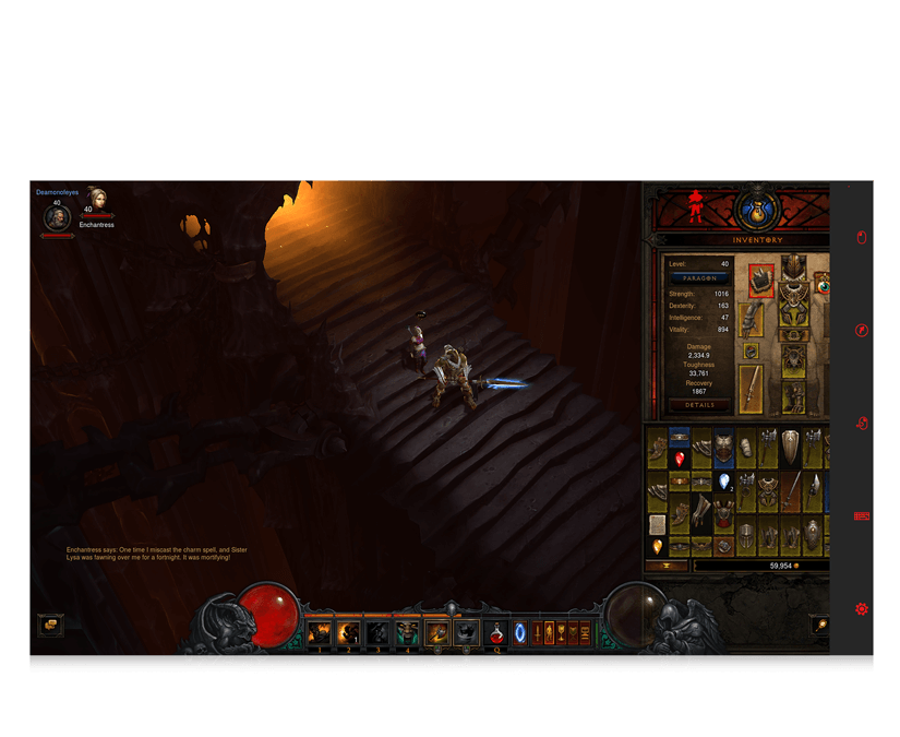 Diablo 3 for eye gaze game gear selection screenshot