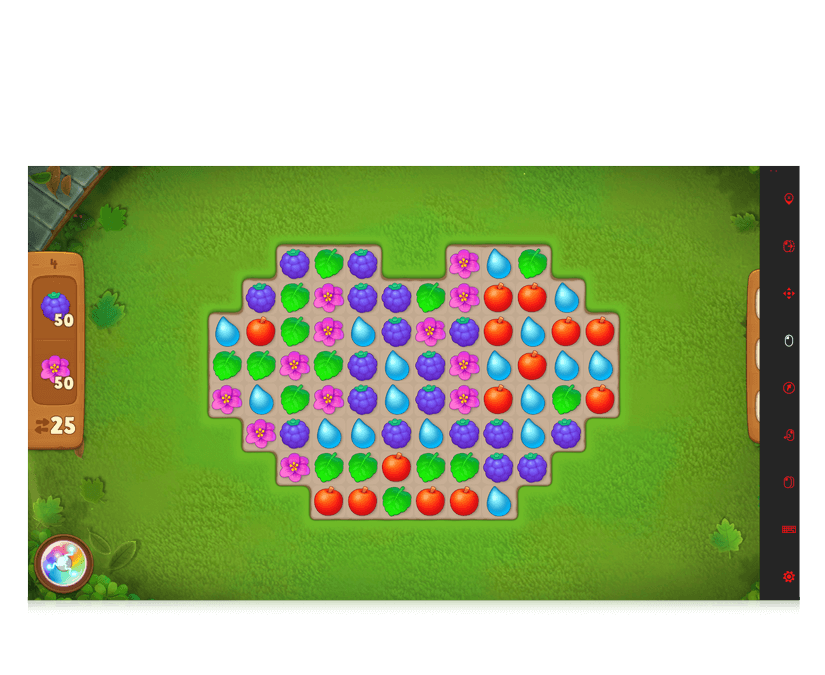 Gardenscapes for eye gaze game fruit, vegetable and flower patch screenshot