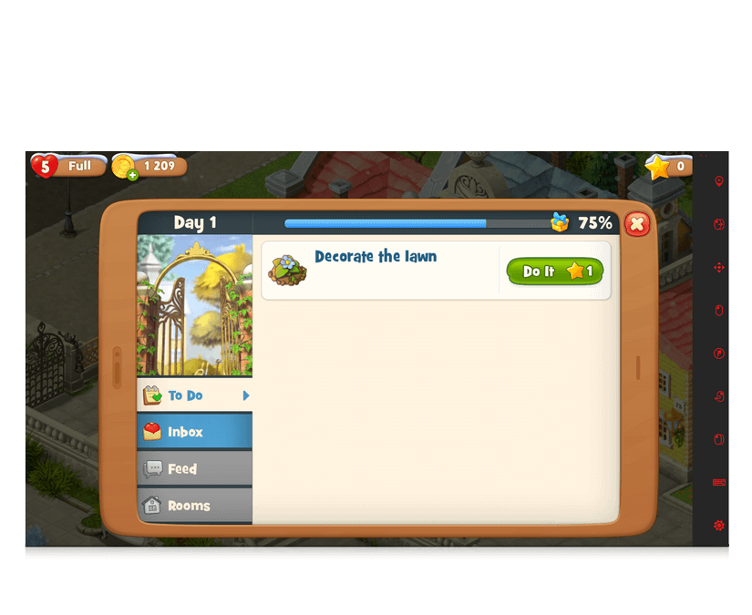 Gardenscapes for eye gaze game lawn decoration screenshot