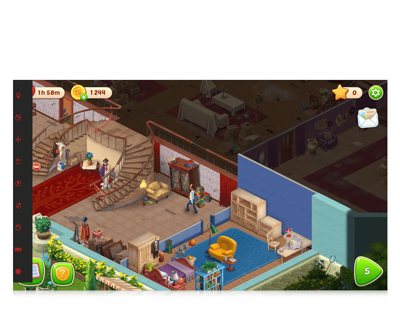 Homescapes for eye gaze game screenshot inside the house