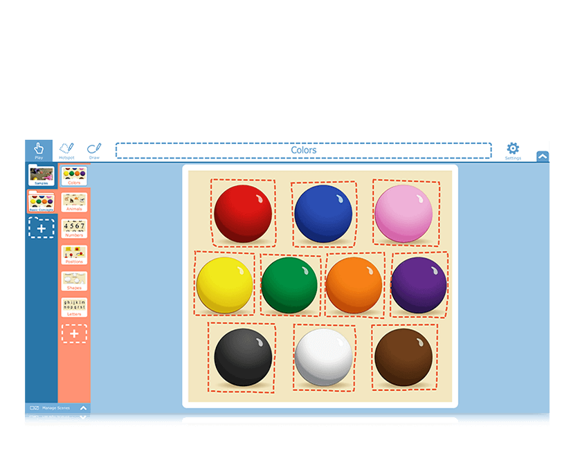 Tobii Dynavox Snap Scene color learning