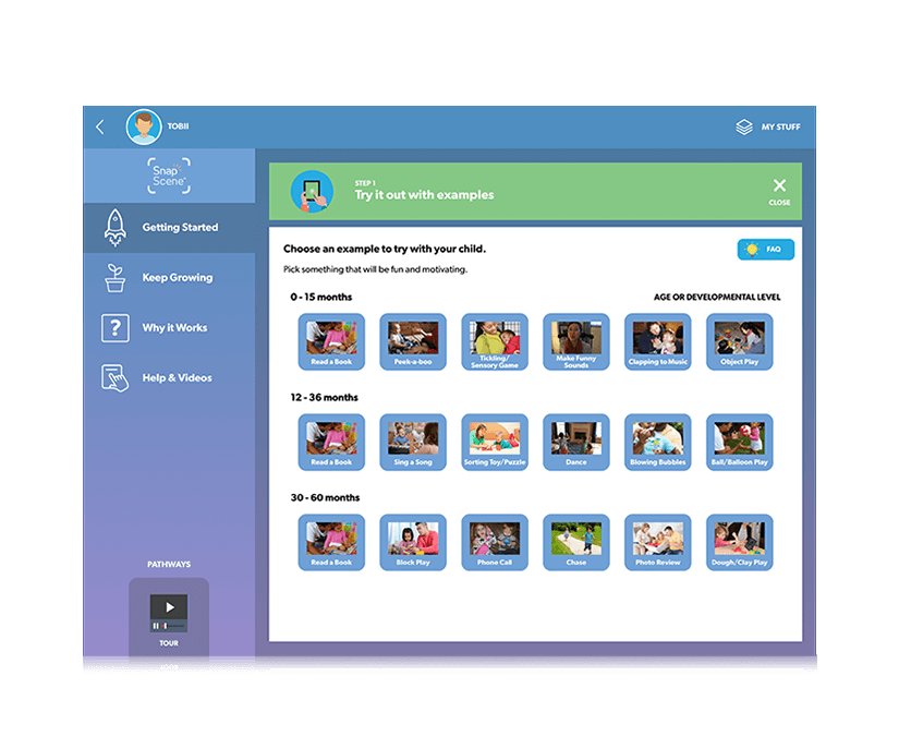 Tobii Dynavox Pathways for Snap Scene Step 1