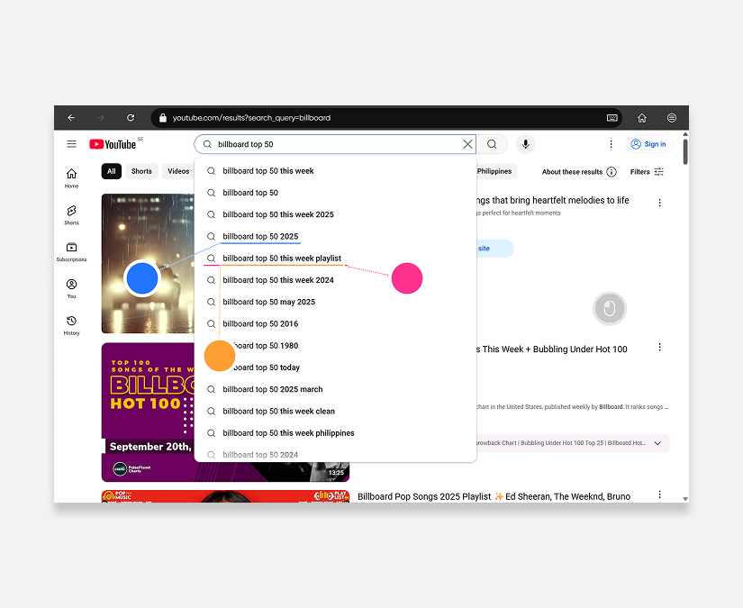 TD Browse Screenshot using Color links